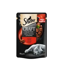 پوچ گربه شبا گوشت بیف در سس Sheba CRAFT COLLECTION Говядина в Соусе