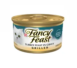 کنسرو گربه بوقلمون گریل شده فنسی فیست ۸۵ گرم Fancy feast turkey feast in gravy grilled