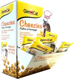 تشویقی گربه طعم پنیر پارمزان جیم کت ۱۰ گرمی Gimcat cheezies rollis con queso