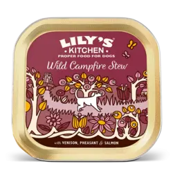 ووم سگ گوزن و قرقاول و سالمون لیلیز کیچن ۱۵۰ گرم Lily’s kitchen wild campfire stew vension,pheasant & salmon