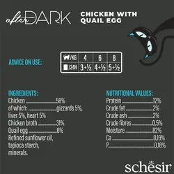 کنسرو گربه پته مرغ با تخم بلدرچین افتر دارک شسیر ۸۰ گرم  AFTER DARK CHICKEN WITH QUAIL EGG