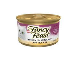 کنسرو گربه مرغ گریل شده فنسی فیست ۸۵ گرم Fancy feast chicken feast in gravy grilled