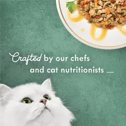 کنسرو گربه مرغ با هویج و گوجه فرنگی و اسفناج در آبگوشت فنسی فیست 85 گرم Fancy Feast Medleys