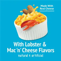 تشویقی گربه پارتی میکس فریسکیز طعم مک اند چیز با لابستر ۶۰ گرم FRISKIES party mix lobster & mac n cheese flavors