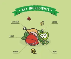 تشویقی جویدنی سگ با بره و سیب و نعناع و نخود لیلیز کیچن LILY’S KITCHEN Chew Sticks with Lamb