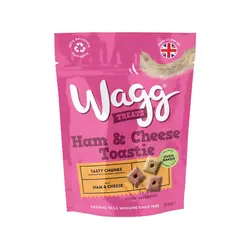 تشویقی سگ نان تست ژامبون و پنیر وگ ۱۲۵ گرم Wagg treats ham & cheese toastie