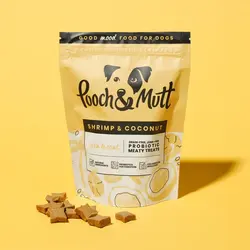 تشویقی سگ پوست و مو میگو و نارگیل پوچ اند مات ۱۲۰ گرم Pooch&mutt skin&coat
