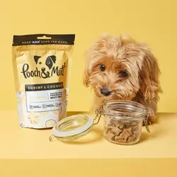 تشویقی سگ پوست و مو میگو و نارگیل پوچ اند مات ۱۲۰ گرم Pooch&mutt skin&coat