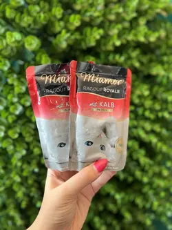 پوچ گربه با گوشت گوساله در ژله میامور ۱۰۰ گرم Miamor ragout royal geniesser-vielfalt in jelly