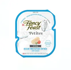 ووم گربه ماهی سفید اقیانوس با گوجه فرنگی فنسی فیست ۴۰ گرم Fancy Feast Petites gravy collection