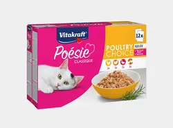 پوچ گربه ویتاکرافت سری پولتری چویس بدون غلات طعم میکس پرندگان ۸۵ گرم Vitakraft poultry choice