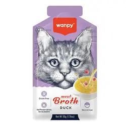 سوپ گربه ونپی بدون غلات با گوشت اردک ۵۰ گرم Wanpy meat broth Duck