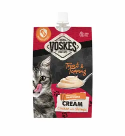 پودینگ گربه بدون غلات طعم مرغ و میگو وسکس ۹۰ گرم Original voskes for cats