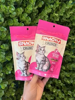 تشویقی گربه کرانچی اسنکی تقویت استخوان طرح جدید (Snacky crunch Strong Bones)