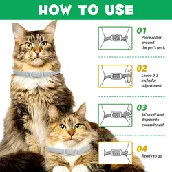 قلاده گربه ضد کک و کنه (رنگ خاکستری) اویمال بسته ۴ عددی Oimmal Flea & Tick Collar