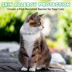 قلاده گربه ضد کک و کنه (رنگ خاکستری) اویمال بسته ۴ عددی Oimmal Flea & Tick Collar