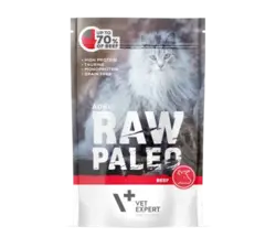 پوچ گربه بالغ وت اکسپرت طعم گوشت بیف ۱۰۰ گرم Raw paleo cat pouches