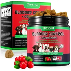 مکمل جویدنی سگ دستگاه ادراری اویمال ۱۵۰ عددی Oimmal bladder control + cranberry