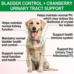 مکمل جویدنی سگ دستگاه ادراری اویمال ۱۵۰ عددی Oimmal bladder control + cranberry