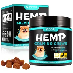 مکمل جویدنی آرامش بخش سگ با طعم اردک اویمال ۱۱۰ عددی Oimmal Hemp calming chews