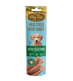 تشویقی مدادی سگ گوشت بوقلمون با شیر آغوز داگ فست ۸ عددی Dog fest meat stick with beef