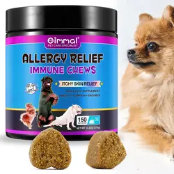 مکمل جویدنی سگ ضد آلرژی و تقویت سیستم ایمنی اویمال ۱۵۰ عددی Oimmal Allergy relife  + Immune
