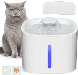 آبخوری اتوماتیک سفید رنگ چراغ دار ۳ لیتری pet water fountain