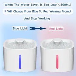 آبخوری اتوماتیک سفید رنگ چراغ دار ۳ لیتری pet water fountain