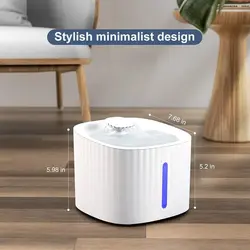 آبخوری اتوماتیک سفید رنگ چراغ دار ۳ لیتری pet water fountain