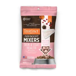 تشویقی فریز دراید سگ سلامت پوست و مو اینستینکت ۲۱ گرم Instinct Freeze Dried Raw Boost Mixers Grain Free Skin & Coat Health Recipe All Natural Dog Food Topper