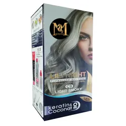 كيت رنگ مو لي لي نايت شماره C9 حجم 120 ميلي ليتر رنگ دودي روشن