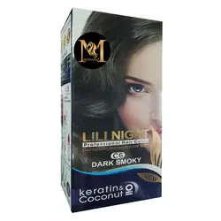 كيت رنگ مو لي لي نايت شماره C6 حجم 120 ميلي ليتر رنگ دودي تيره