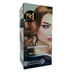 كيت رنگ مو لي لي نايت شماره 9.7 حجم 120 ميلي ليتر رنگ شير نسكافه اي