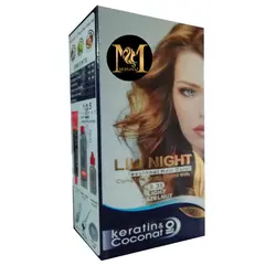 كيت رنگ مو لي لي نايت شماره 8.35 حجم 120 ميلي ليتر رنگ فندقي روشن