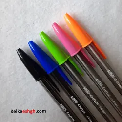 خودکار بیک کریستال لارج 1.6mm - بسته های 5 رنگ (کد 078)