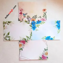 کاغذهای مخصوص خوشنویسی خودکاری - طرح گلهای رویایی