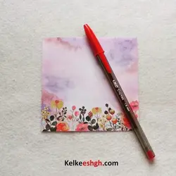 کاغذهای مخصوص خوشنویسی خودکاری - طرح مربعی زمستانی