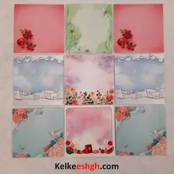 کاغذهای مخصوص خوشنویسی خودکاری - طرح مربعی زمستانی