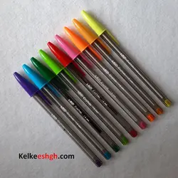 خودکار بیک کریستال لارج 1.6mm - بسته های 9 رنگ (کد 074)