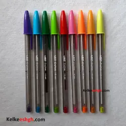 خودکار بیک کریستال لارج 1.6mm - بسته های 9 رنگ (کد 074)