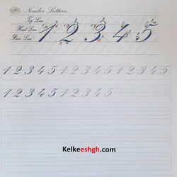دفتر تمرین و کتاب آموزش خوشنویسی لاتین به سبک کاپرپلیت (copperplate)