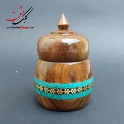 دوات چوبی خاتم و سنگ فیروزه