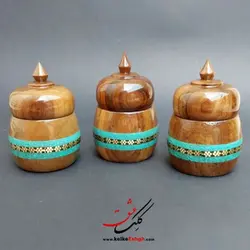 دوات چوبی خاتم و سنگ فیروزه