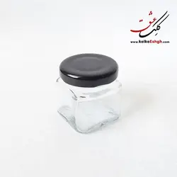 دوات شیشه‌ای خارجی 30 میلی‌لیتر درب مشکی (سطح مقطع مربعی)