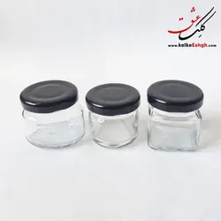 دوات شیشه‌ای خارجی 30 میلی‌لیتر درب مشکی (سطح مقطع مربعی)