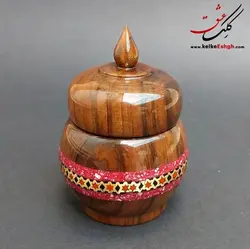 دوات چوبی خاتم و سنگ مرجان