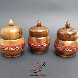 دوات چوبی خاتم و سنگ مرجان