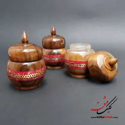 دوات چوبی خاتم و سنگ مرجان