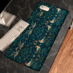 موس پد طرح پترن گل و مرغ سبز