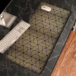 موس پد طرح پترن زیبای دایره های طلایی